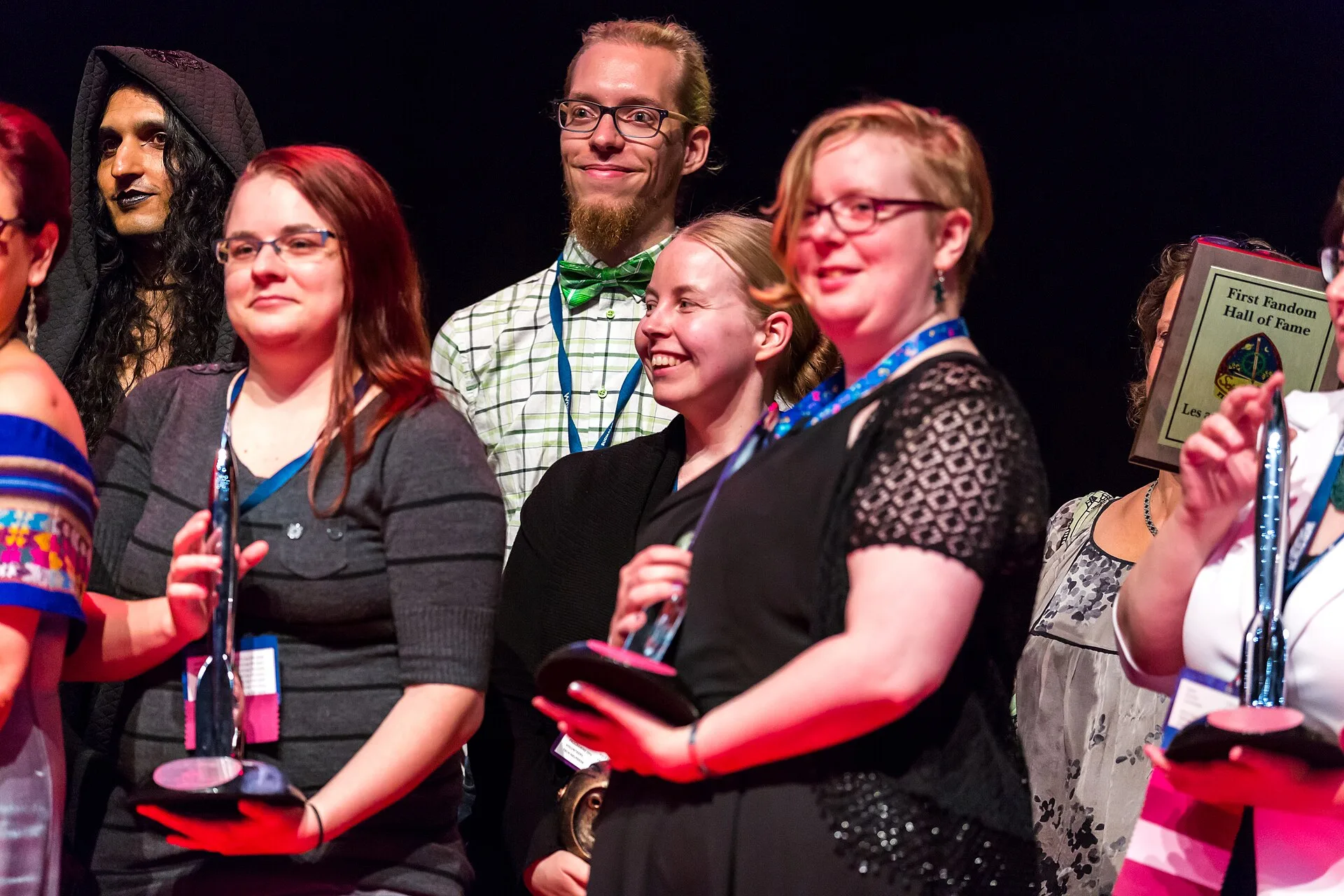 Stage, at the Hugo Award Ceremony, at Worldcon 75 in Helsinki 2017.jpg. Awards trivia planning: the five ambiguities worth settling first
