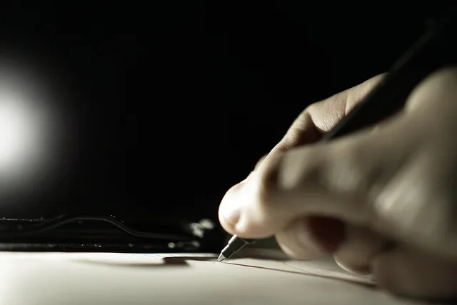 pen, ballpoint pen, write, paper, terminal board, writing tool, office, schreiber, signature, light, night, dark, hand, at night, signature, signature, signature, signature, signature. Refreshing a celebrity signatures quiz means rechecking sources, not answers