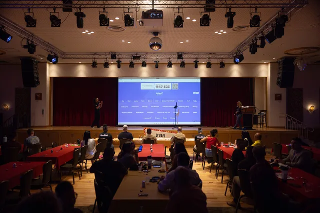 Event attendees participate in a live quiz during Domestic Violence Awareness Month Karaoke Jam at Camp Hansen, Okinawa, Japan, Oct. 3, 2025. U.S. service members, civilian personnel, and their dependents answered questions about tools and resources to prevent domestic violence. (U.S. Marine Corps p. Organizing popularity games questions for a quiz night